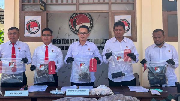 Direktorat Reserse Narkoba Polda PBD Ungkap Dua Kasus Narkotika, Sita Sabu dan Hampir 8 Kg Ganja