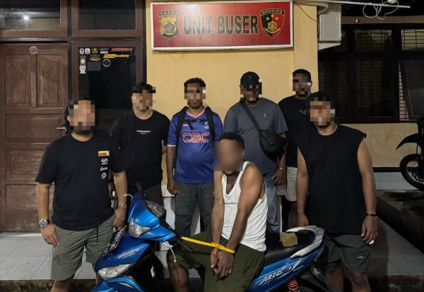 Satreskrim Polres Jayapura Amankan Pelaku Curanmor di Toladan Beserta Barang Bukti