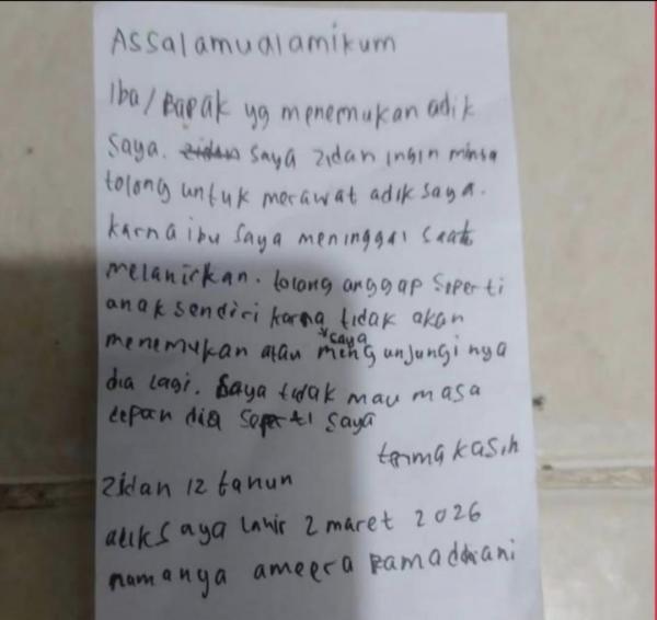 Kisah Haru Bocah 12 Tahun Tinggalkan Adik Bayi di Gerobak Nasi Uduk Pejaten