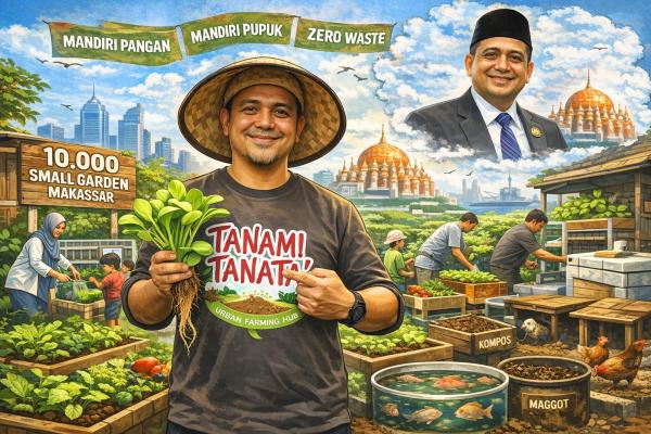 Jika 10.000 Kebun Tumbuh di Makassar: Urban Farming, Tanami Tanata, dan Masa Depan Kota yang Mandiri