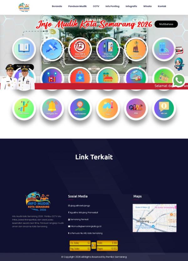 Mudik Lebih Mudah, Pemkot Semarang Hadirkan Portal Pantau Lalu Lintas Real-Time