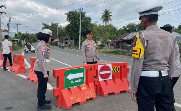 Kapolres Pidie Jaya Cek Jalur Mudik Lebaran 2026,Antisipasi Macet dan Kecelakaan di Jalur Banda Aceh