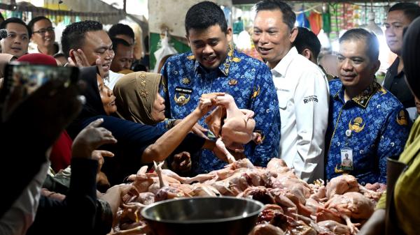 Pantau Harga di Medan, Bobby Nasution Sebut Komoditas Masih di Bawah HET