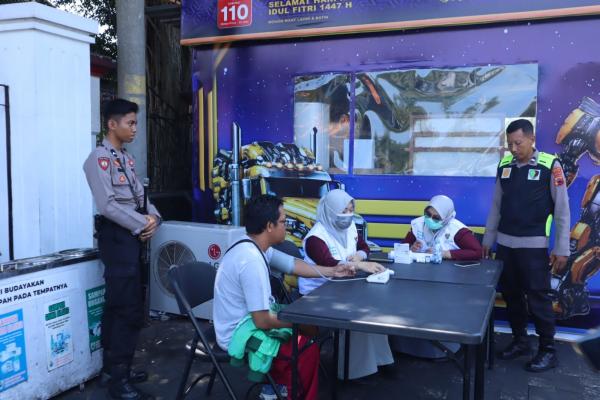 Polres Sragen Sediakan Cek Kesehatan Gratis bagi Pemudik Lewat Program SIMEDIS