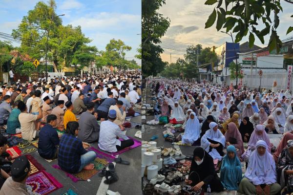 Muhammadiyah Bojonegoro Gelar Salat Id Lebih Awal, Ribuan Jamaah Padati Kawasan Masjid At Taqwa
