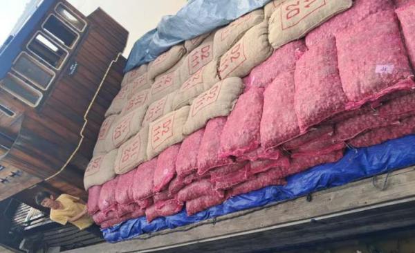 Kodam Tuanku Tambusai Gagalkan Penyelundupan Bawang, 48,39 Ton Disita