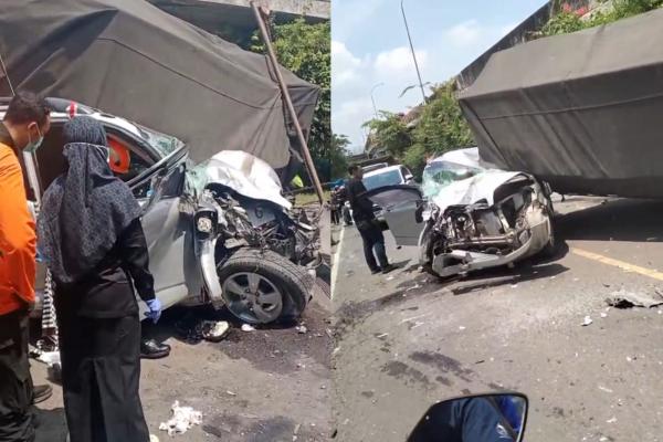 Kecelakaan Mobil SUV vs Truk di Bawah Flyover Gayam Bojonegoro, Begini Kronologi Kejadiannya