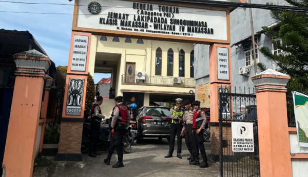 Polisi Sisir Sejumlah Gereja di Gowa, Pastikan Ibadah Paskah Aman