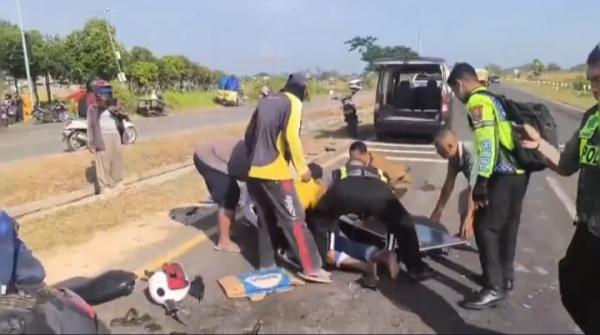 Vario Ringsek Dihantam Tronton di Ring Road Tuban, Korban Alami Luka Berat di Kepala