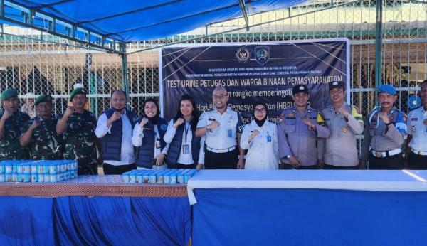 Lapas Pekanbaru Gelar Tes Urine Massal Bersama TNI, Polri dan BNN