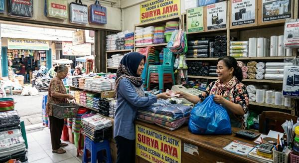 Harga Plastik di Bojonegoro Melonjak: Omzet Pedagang Menurun, Kenaikan Bebani Pelaku Usaha