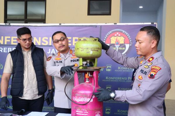 Polres Brebes Ungkap Praktik Pengoplosan LPG Bersubsidi di Gudang Sekolah, Kerugian Negara Capai Rp8