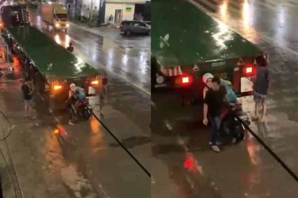 Brak! Trailer Berhenti di Bahu Jalan Dihantam Motor di Jalan Raya Kalitidu, Begini Kondisi Korban
