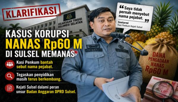 Konfirmasi Kasus Nanas Rp60 M, Suara Meninggi Kasi Penkum Kejati Sulsel Bantah Sebut Nama Pejabat