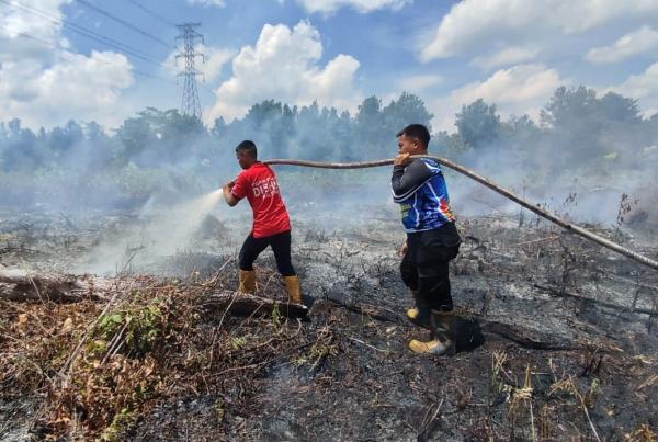 Kebakaran Lahan Gambut 0,12 Haktare Berhasil Dipadamkan Tim Dalkarhutla Dishut Kalteng