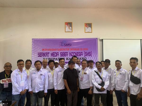 Wawan Wartawan Nahkodai SMSI Karawang 2026-2029, Tekankan Profesionalitas Media Siber