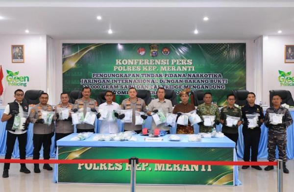 Sindikat Narkoba Lintas Negara Dibekuk di Meranti, Polisi Sita 27 Kg Sabu