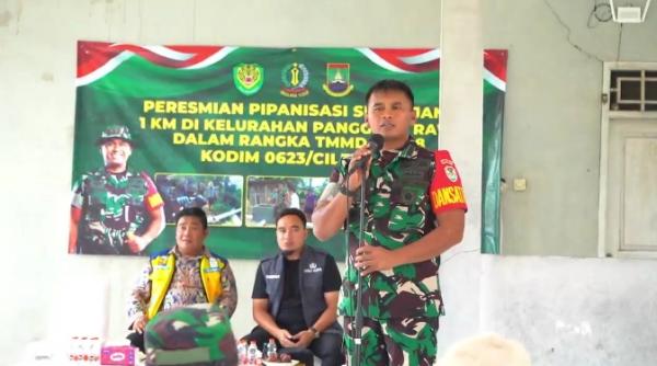 Dandim 0623/Cilegon Resmikan Pipanisasi Air untuk Kebutuhan Irigasi Lahan Persawahan