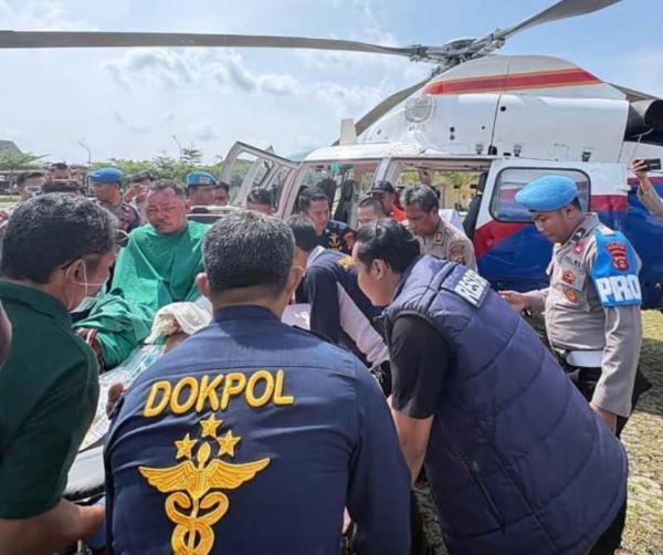 3 Korban Bus ALS Dirujuk ke RS Bhayangkara Palembang, 1 Dibawa Pakai Helikopter Polri
