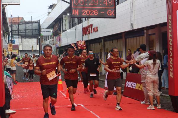 Ratusan Pelari Ramaikan Gosyen Run 2026, Atraksi Barongsai dan Kuliner Tradisional Jadi Magnet
