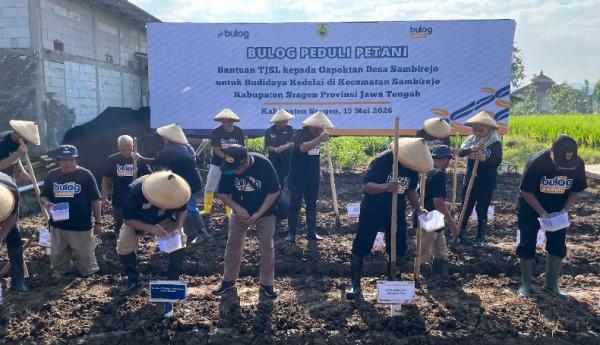 Bulog Kucurkan Rp50 Juta untuk Petani Sragen, Dorong Produksi Kedelai Unggul Grobogan