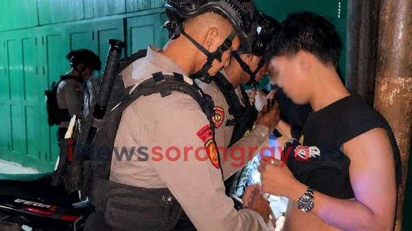 Patroli Malam Polda PBD Sisir Titik Rawan DI Kota dan Kabupaten Sorong, Situasi Kamtibmas Kondusif