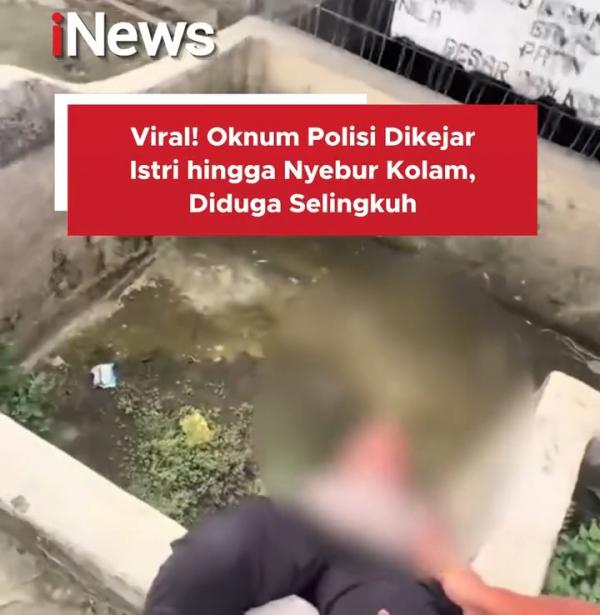 Viral Polisi Didorong Istri hingga Jatuh ke Kolam di Polda Sumut, Ini Penyebabnya