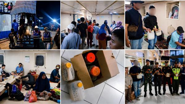 Tim Patroli Gabungan Pelni Sorong Sita 6 Kasturi Kepala Hitam di KM Gunung Dempo