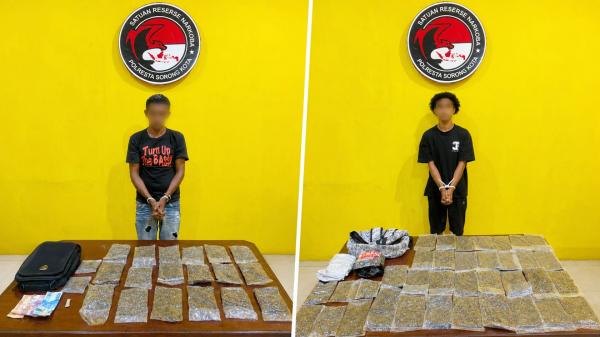 Polisi Gagalkan Penyeludupan 5,2 Kg Ganja ke Kota Sorong, Dua Pria Diamankan Tim Brasko