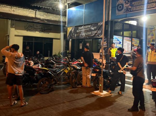 Bising Ganggu Kenyamanan, Puluhan Motor Berknalpot Brong Terjaring Razia di Babat