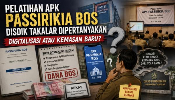 Pelatihan APK Passirikia BOS Disdik Takalar Tuai Kritik. Digitalisasi atau Kemasan Baru?