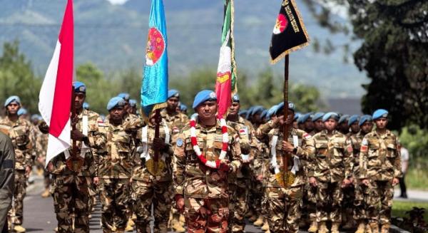 Ratusan Personel Satgas Yonmek TNI Konga XXIII-S UNIFIL Tiba di Batalion 144 Satria Muara