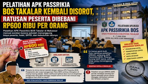 Pelatihan Apk Passrikia BOS Takalar Kembali Disorot, Ratusan Peserta Dibebani Rp600 Ribu per Orang?