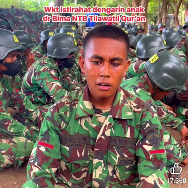 Video Prajurit TNI Asal NTB Viral, Prestasi Bukan Kaleng-Kaleng, Juara MTQ Provinsi hingga Nasional