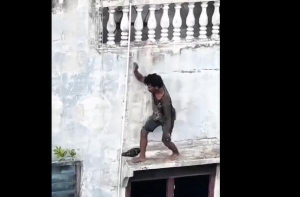Viral Maling AC di Medan Beraksi Bak Spiderman, Lompat dari Gedung Lantai 5 saat Dikejar Warga