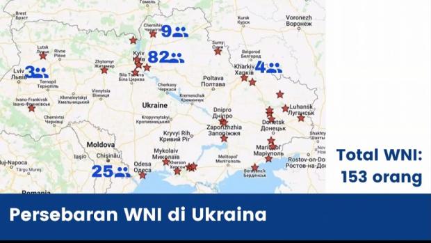 Rusia Serang Kota-Kota di Ukraina, Ratusan WNI Berlindung di Sejumlah Safe House KBRI