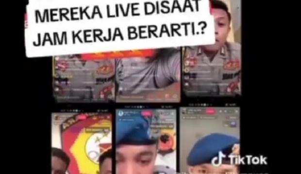 Viral Sejumlah Polisi Live Tiktok saat Jam Kerja, Komentar Netizen Menohok