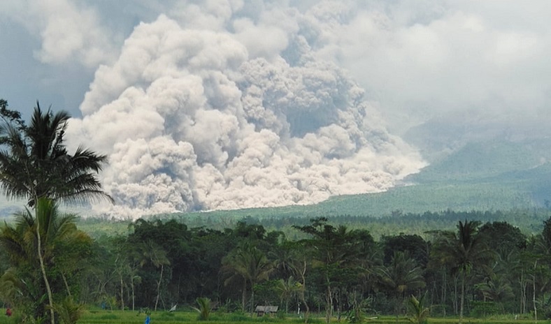 Abu Vulkanis Mengarah ke Barat Daya, Erupsi Gunung Semeru Tak Ganggu Penerbangan