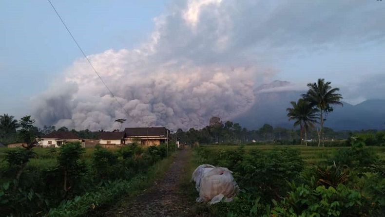 Gunung Semeru Erupsi, Ribuan Warga Lari Ketakutan karena Langit Galap dan Hujan Abu