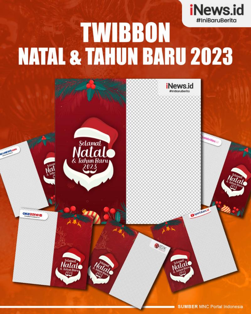 Infografis Twibbon Natal & Tahun Baru 2023 | News+ on RCTI+