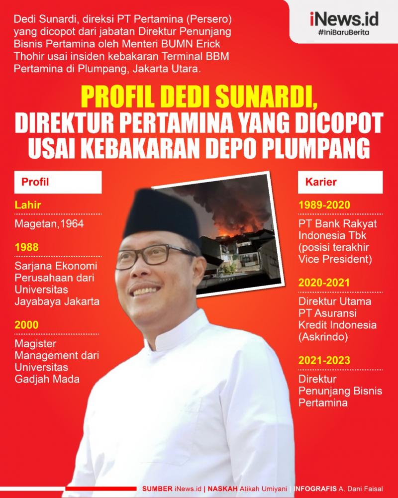 Infografis Profil Dedi Sunardi, Direktur Pertamina Yang Dicopot Usai ...