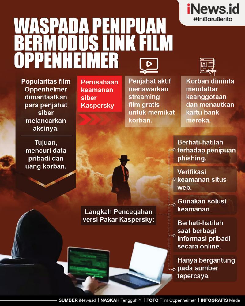 Infografis Waspada Penipuan Bermodus Link Film Oppenheimer | News+ On RCTI+