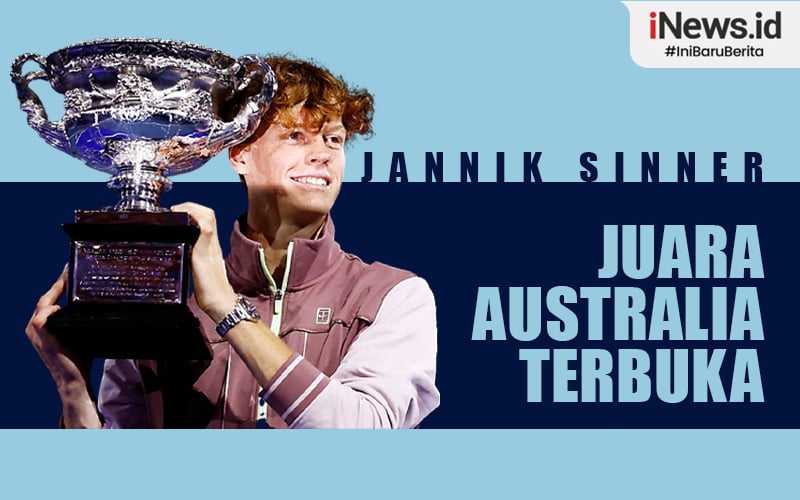 Infografis Jannik Sinner Juara Australia Terbuka 2024 | News+ On RCTI+