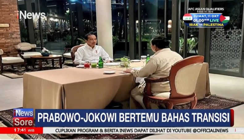 Momen Jokowi dan Prabowo Makan Malam Bahas Transisi Pemerintahan Momen Jokowi dan Prabowo Makan Malam Bahas Transisi Pemerintahan