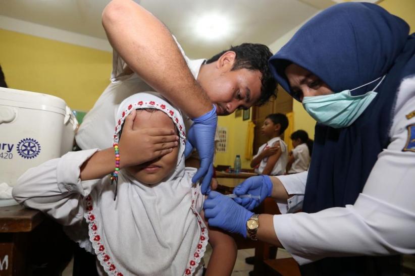 Imunisasi Vaksin Difteri di SDN Kaliasin Surabaya  - Bagian 10