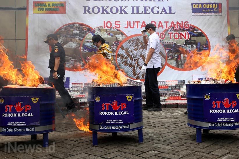Bea Cukai Musnahkan 10,5 Juta Batang Rokok Ilegal - Bagian 6