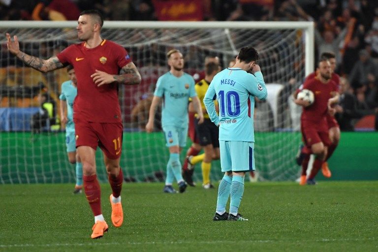 Foto-Foto Messi Tak Berdaya di Kandang AS Roma - Bagian 5
