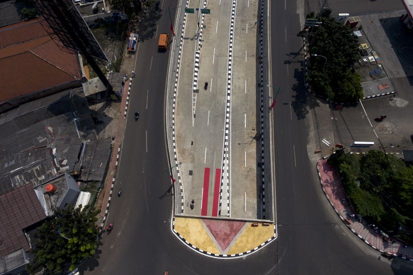 Pemandangan dari Udara Uji Coba Underpass Mampang, Lalu Lintas Lancar - Bagian 5