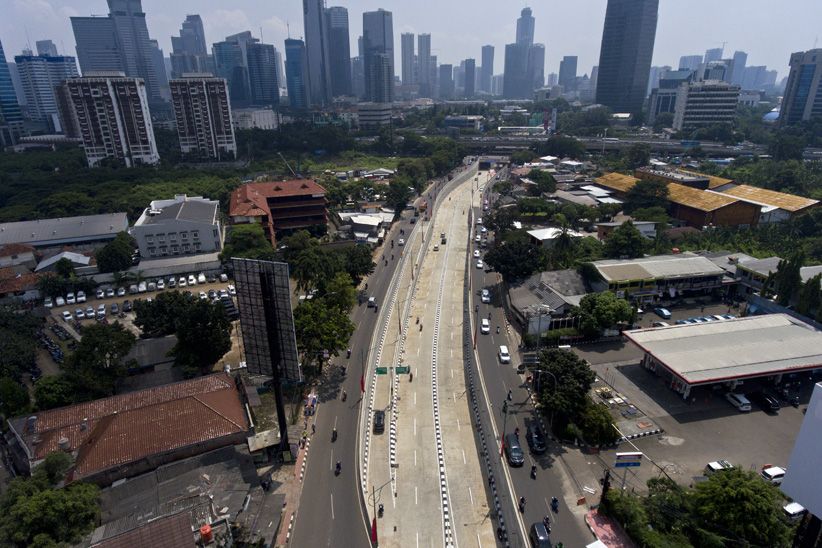 Pemandangan dari Udara Uji Coba Underpass Mampang, Lalu Lintas Lancar - Bagian 2
