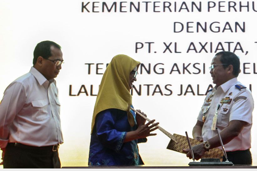 Kemenhub dan XL Axiata Kerjasama Sosialisasi Keselamatan Berkendara - Bagian 4